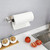 Gewtur Single Hand Operable Paper Towel Holder Under Cabinet with Damping Effect, Self Adhesive Paper Towel Roll Holder Wall Mounted for Kitchen Bathroom, SUS304 Stainless Steel Brushed Nickel