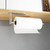 Gewtur Single Hand Operable Paper Towel Holder Under Cabinet with Damping Effect, Self Adhesive Paper Towel Roll Holder Wall Mounted for Kitchen Bathroom, SUS304 Stainless Steel Brushed Nickel
