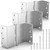 KOLET Offset Door Hinges, 4 Inches, 1/4" Radius, Brushed Nickel, 3 Packs