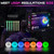 KINGTOP Multicolor Flashing LED Golf Balls with Glow Tees, 6 Pack