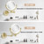 8 Inches Brass Lighted Makeup Mirror Wall Mounted with Magnification 1X/10x