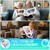 Large 10X Magnifying Glass with Light, Hands Free Magnifying Glass for Reading, Full Book Page Magnifier with 50 LED Lights, Flexible Gooseneck Magnifiers for Seniors Low Vision (Black)
