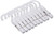 Fox Run Laundry Hooks, Set of 10 Clothing Pin Hooks with Hanging Clips