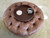 HofferRuffer Top Nocth PU Leather Round Serving Tray, Decorative Serving Tray with Handles, Coffee Tray, Ottoman Tray for Home Or Office, Diameter 14.6-inch, Brown