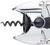 BarCraft Lazy Fish Corkscrew and Bottle Opener, Stainless Steel Wine Opener, 16.5 x 7.5 x 4.5cm, Silver