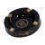 Rocky Patel Ceramic Black Cigar Ashtray – Heavy-Duty Round Design with 4 Gold Cigar Rests – Premium Tabletop Ashtray for Home, Lounge & Outdoor Use