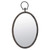 Stonebriar 24.6" x 14" Oval Bronze Metal Wall Mirror with Rivet Detail and Hanging Loop, Decorative Rustic Decor for the Living Room, Bedroom, Bathroom, and Entryway