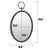 Stonebriar 24.6" x 14" Oval Bronze Metal Wall Mirror with Rivet Detail and Hanging Loop, Decorative Rustic Decor for the Living Room, Bedroom, Bathroom, and Entryway