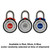 Master Lock 1588D Locker Lock Combination Padlock with Magnification Lens, 1 Pack, Colors May Vary