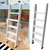 50" 55" 60" Black Wood Bunk Bed Ladder, Lofted/Dorm/RV Bed Bunkbed Ladders with 4in Extra Wide Steps and Non-Slip Pads, Replacement Wooden Ladder for Motorhome/Camping (White, 55in /140cm)