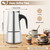 ReqianXH Stainless Steel Coffee Machine Maker Electric Espresso Coffee Maker Electric Moka Pot with Detachable Base Stainless Steel Coffee Pot Stovetop 200ml/7oz/4 Cup