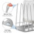 Josmimic Reusable Bags Drying Rack, Plastic Bags Dryer for Ziplock Lerine Silicone Gallon, Snack, Sandwich Storage Bags, Silver