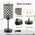GyroVu Black Crystal Bedside Table Lamps Set of 2 with USB C+A Ports
