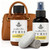 Leather Purse Cleaner & Conditioner Kit – 4pc Set with 4oz Cleaner, 4oz Conditioner, Microfiber Cloth & Applicator Sponge – Leather Bag & Handbag Care for Luxury Purses & Designer Bags