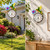 Outdoor Indoor Wall Thermometer with Hummingbird Metal Stake Outside
