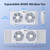 shinic 9'' Window Fan with Thermostat & LED Display, Reversible Airflow