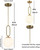jengush Battery Operated Chandelier Lights Set of 2，Rechargeable Pendant Light,Indoor Ceiling Light Fixture with Remote 12 Colors Modes Dimmable for Dining Room Kitchen Bedroom Living Room(Gold)