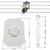 Siding Mounting Block, Outdoor Light Mounting Block White Vinyl Siding Mount Kit with Built-in Electrical Box Light Mounting Plate for 1/2 inch Lap Double and 4 inch Sidings
