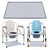 Bedside Commodes Mat, 23.6 x 19.7 Bedside Portable Toilet Mat with Raised Edge, Silicone Non-Slip Commode Toilet Pad Under Commode Chair Mat for Floor Protector