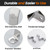 6 PCS 3-1/2 Inch, 304 Stainless Steel Thickened Pipe Clamps, Heavy-Duty Two Hole U-Bracket Conduit Clips for HVAC, Electrical, Plumbing, Secures Rigid Pipe/Tube on Wood/Metal/Concrete (89mm)