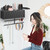 Ronjnndc Rustic Hair Dryer Holder Wall Mounted with Towel Rack