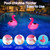 Pool Chlorine Floater, Solar Flamingo Chlorine Tablet Floater w/Adjustable Release, Chlorine Floater Glow in The Dark Large Capacity Floating Chlorines Dispenser for Pool Hot Tub Spa, Pink