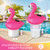 Pool Chlorine Floater, Solar Flamingo Chlorine Tablet Floater w/Adjustable Release, Chlorine Floater Glow in The Dark Large Capacity Floating Chlorines Dispenser for Pool Hot Tub Spa, Pink