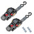 Ayaport Boat Retractable Tie Downs Boat Trailer Straps Ratcheting 1.5 inch x 6ft Bolt-on Transom Tie Down Strap to Trailer - 2200lbs Break Strength, Heavy Duty Ratchet Straps