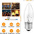 60W Incandescent Torpedo Tip Chandelier - 60W Equivalent Medium E26 Candelabra, TipIncandescent Clear Dimmable Light Bulbs and Medium E26 Base,Transparent Candle Light Bulbs for Chandeliers (12)