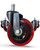 HOLKIE Gaming Chair Wheels Red Core Silent Roller Blade Casters