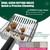 XIAOXINGYUN Stainless Steel Cat Litter Scoop, Metal Cat Litter Scooper with Holder, Heavy-Duty Cat Scooper with Coarse and Fine Grids for Quick Screening and Easy Cleaning