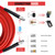 100FT Sewer Jetter Kit for Pressure Washer,1/4 Inch NPT Corner Max Working Pressure Drain Cleaner Hose 5800 PSI Sewer Blasting Hose 4 Sewer Blasting Nozzles