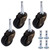 SWZHAI 1.5 Inch Swivel Casters Set of 4, M8 Grip Neck Stem Caster Wheels, Heavy Duty Antique Brass Caster with Rubber Wheel for Furniture Sofa Chair Cabinet