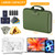 DocSafe Fireproof File Organizer with Lock, Hard-Shell Case Fireproof Document Box with 13 Pocket Accordion File Folder, Portable Home Office Travel Safe Storage for Important Documents Laptop Green