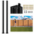 1 Pack 6FT 3-Way Aluminum Fence Post, 1.8mm Thick Walls & 10mm Base