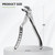 BALUCA Ergonomic Nail Clipper for Seniors - Toenail Clipper for Thick Toenails and Fingernails, Long Handle Nail Clippers with Catcher (Silver, Long Handle)