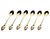 Alisveristime Decorative Zamac Tea Spoons Set, 6-Piece, 4.3 in (Gold)