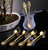 Alisveristime Decorative Zamac Tea Spoons Set, 6-Piece, 4.3 in (Gold)
