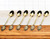 Alisveristime Decorative Zamac Tea Spoons Set, 6-Piece, 4.3 in (Gold)