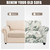 SearchI Sofa Cover Couch Covers, 2 Pieces Armchair Slipcover with 1 Separate Cushion Cover Stretch Soft Furniture Protector for Living Room Couch Cover for Pets Kids(Armchair, Foliage)
