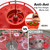iBorn Hummingbird Feeders for Outdoors Hanging,Bee Proof Hummingbird Feeder with 14 Feeding Ports,13 OZ Saucer Humming Bird Feeders with Ant Moat,Ant Proof No Leak,Easy to Clean and Refill,Red,1 Pack
