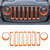 MAXDOM Grill Insert Set Fit for Jeep 2018-2023 Wrangler JL & Gladiator JT