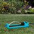 Lawn Sprinkler, 18 Brass Nozzles Garden Water Oscillating Sprinkler for Yard Covers up to 3,600 sq.ft, Heavy Weight Base, Built-in Spray Jet Cleaning Needle