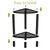 VOTZAAQ Stainless Steel Shower Stool, Double Layer Corner Shower Bench for Inside Shower, Shower Foot Rest for Shaving Legs, Matte Black Shower Seat for Small Bathroom