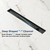 Neodrain 24In Offset Linear Shower Drain w/Tile Insert Grate Cover, Black