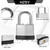 HZSY Padlocks Keyed Alike 24 Pack, Laminated Steel Padlock (1-9/16", 40mm)