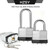 HZSY Padlocks Keyed Alike 24 Pack, Laminated Steel Padlock (1-9/16", 40mm)