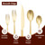 Gold 20-Piece Silverware Set with Handle, Stainless Steel Flatware Set, Cutlery Set Mirror Polished, Dishwasher Safe, Service for 4