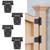 3.5 Inch Heavy Duty Gate Hinges, 4 Pack Extra Thick Black Iron Door Hinges