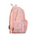 sanjimida 3-Piece 18 Inch School Backpack Set, Letter Print Pattern, Backpack with Lunch Bag and Pencil Case, Black or Pink (Blue)